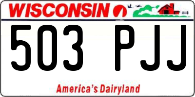 WI license plate 503PJJ