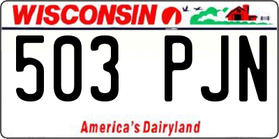 WI license plate 503PJN