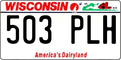 WI license plate 503PLH