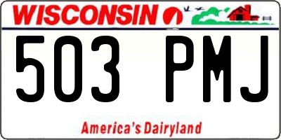 WI license plate 503PMJ