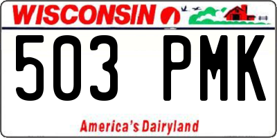 WI license plate 503PMK
