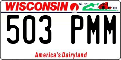 WI license plate 503PMM