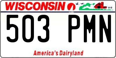 WI license plate 503PMN