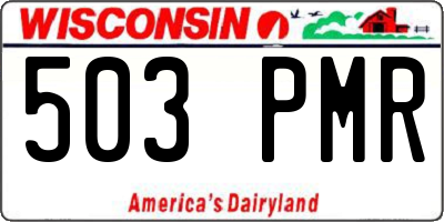 WI license plate 503PMR