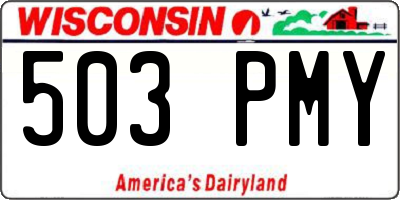 WI license plate 503PMY