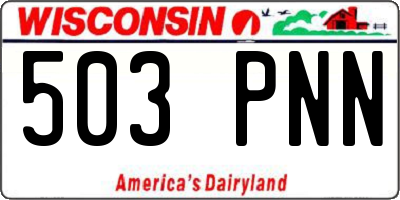 WI license plate 503PNN