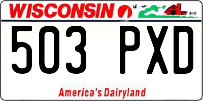 WI license plate 503PXD