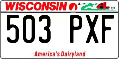 WI license plate 503PXF