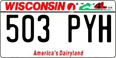 WI license plate 503PYH