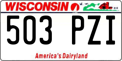 WI license plate 503PZI