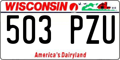 WI license plate 503PZU