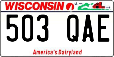 WI license plate 503QAE