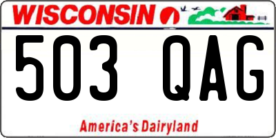 WI license plate 503QAG