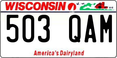 WI license plate 503QAM