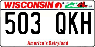 WI license plate 503QKH