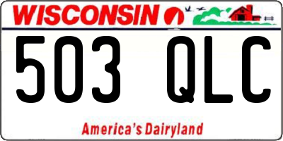 WI license plate 503QLC