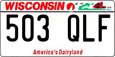 WI license plate 503QLF