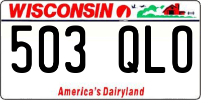 WI license plate 503QLO
