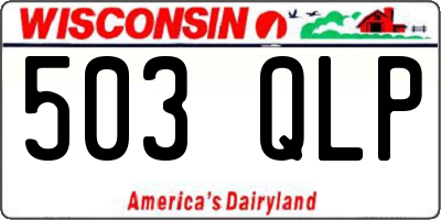 WI license plate 503QLP