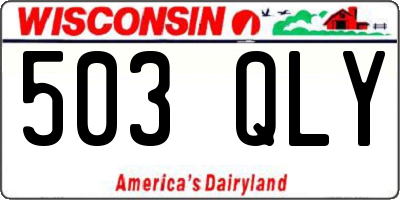 WI license plate 503QLY