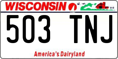 WI license plate 503TNJ