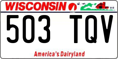 WI license plate 503TQV