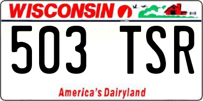WI license plate 503TSR