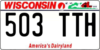 WI license plate 503TTH