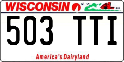 WI license plate 503TTI