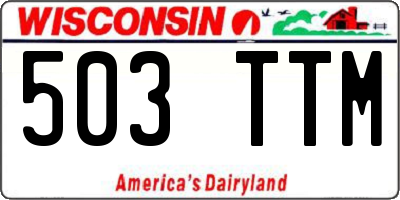 WI license plate 503TTM