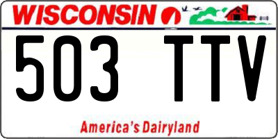 WI license plate 503TTV