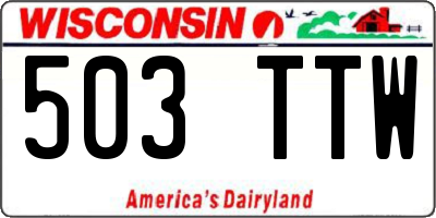 WI license plate 503TTW
