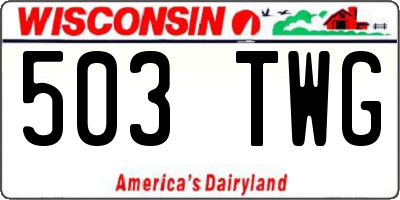 WI license plate 503TWG