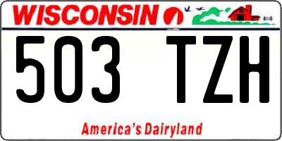 WI license plate 503TZH