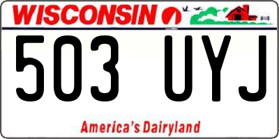 WI license plate 503UYJ