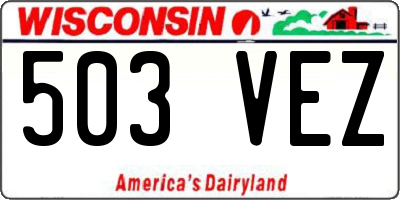 WI license plate 503VEZ