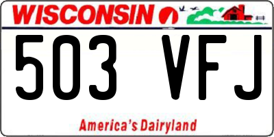 WI license plate 503VFJ