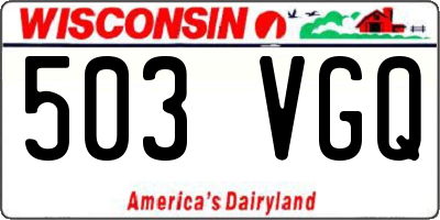 WI license plate 503VGQ