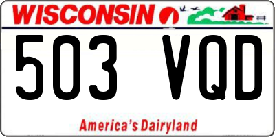 WI license plate 503VQD