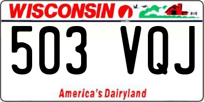 WI license plate 503VQJ