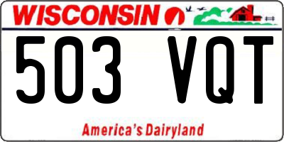 WI license plate 503VQT