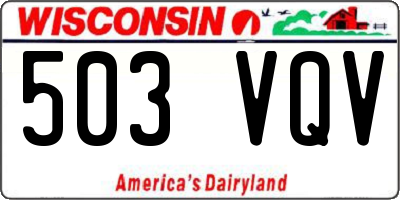 WI license plate 503VQV