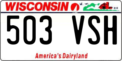 WI license plate 503VSH