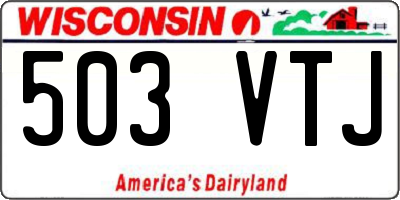 WI license plate 503VTJ