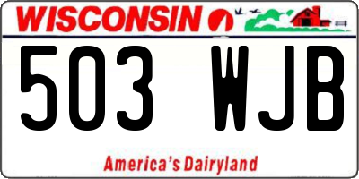 WI license plate 503WJB