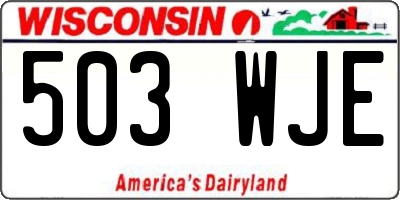 WI license plate 503WJE