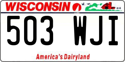 WI license plate 503WJI