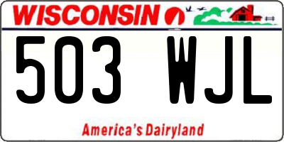 WI license plate 503WJL