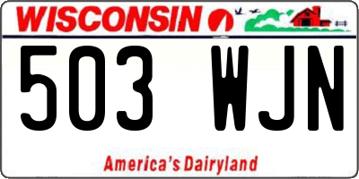 WI license plate 503WJN