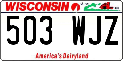 WI license plate 503WJZ